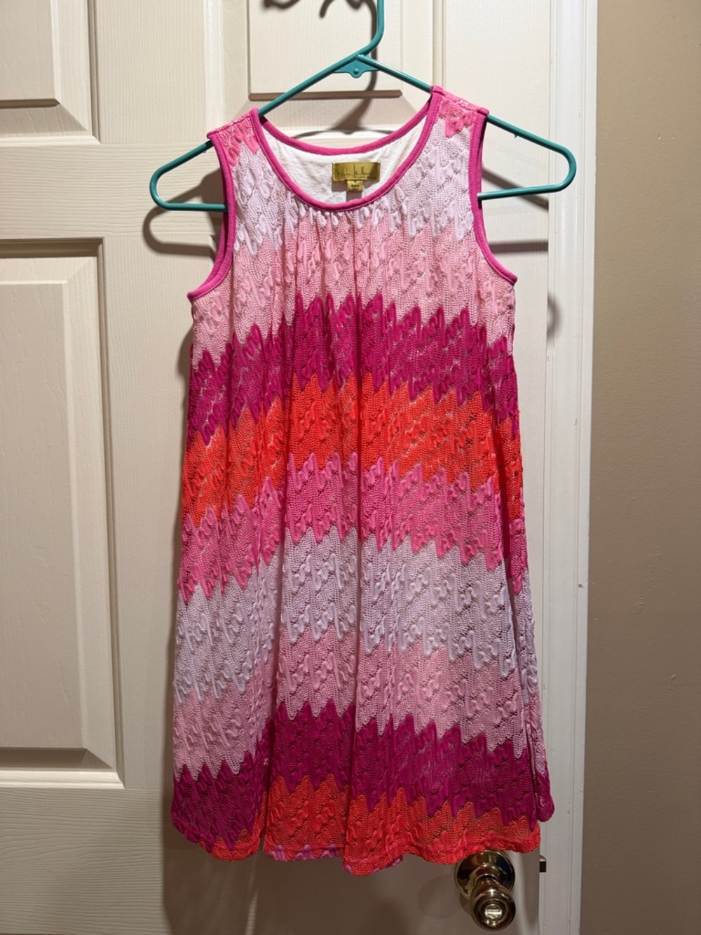Nicole Miller Pink & Hot Pink Lace-Trim Sleeveless Top